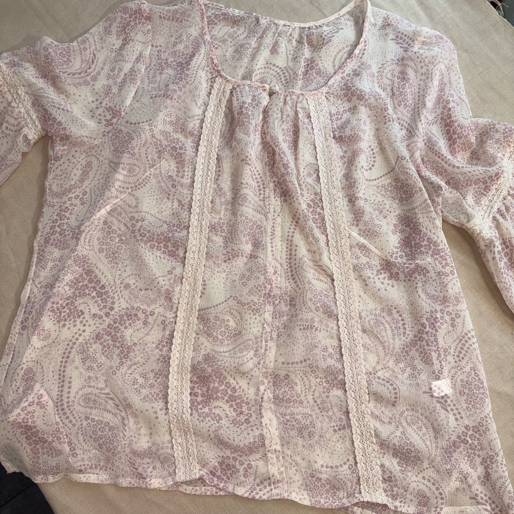 Light Pink Patterned Blouse